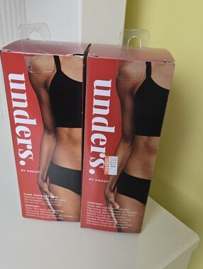 NWT Unders by Proof Period Proof‎ Black The Brief/Underwear sz XL. Regular